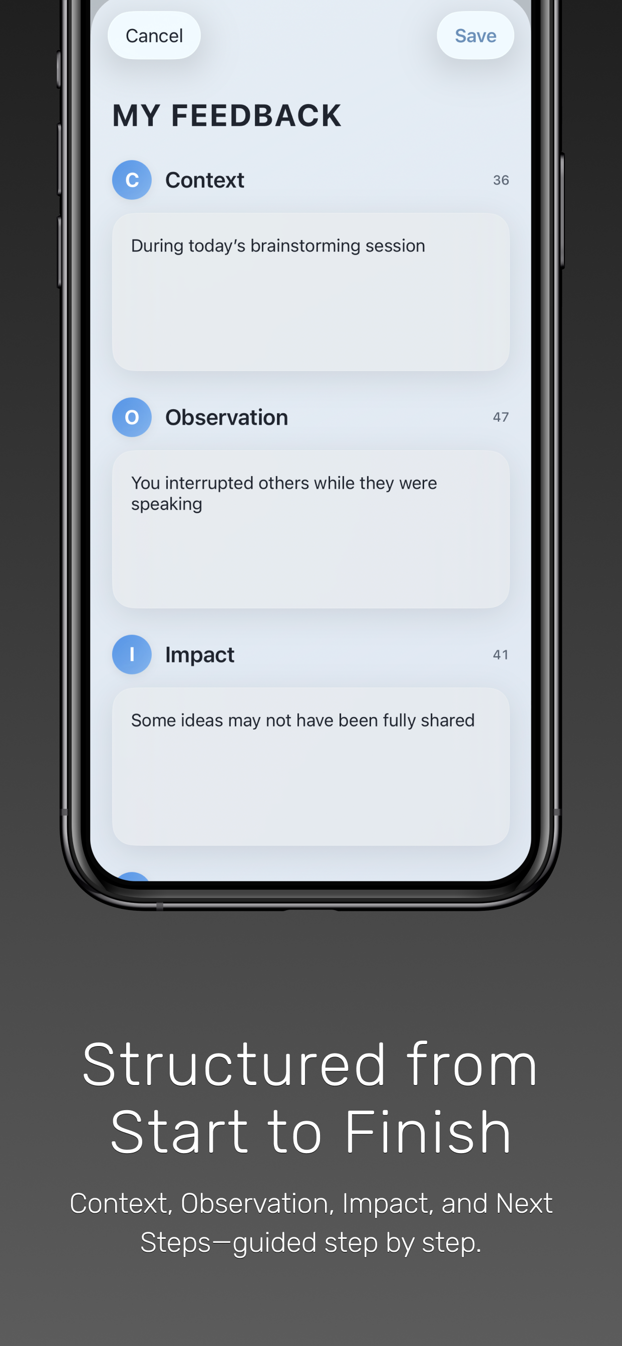 COIN Feedback screen 4