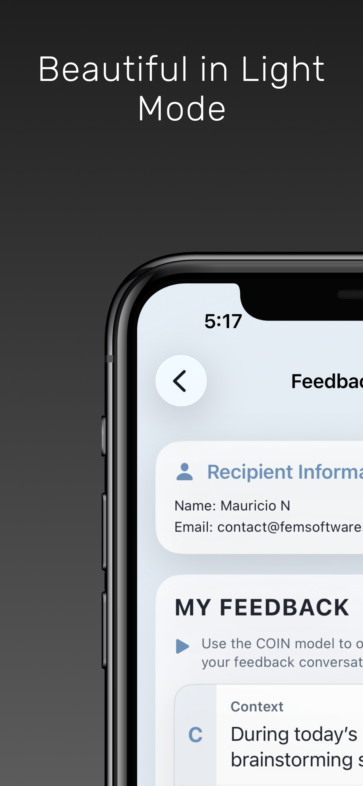 COIN Feedback screen 6